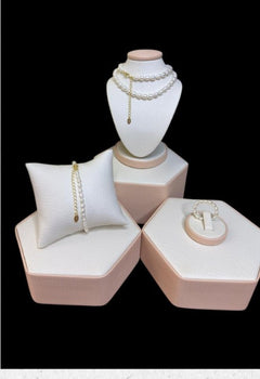 Pack Perlita con collar, pulsera y anillo de perlas